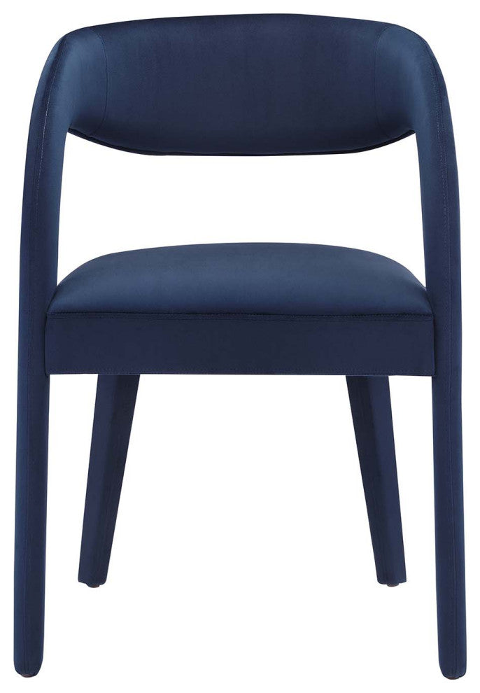 Pinnacle Performance Velvet Dining Chair Set of 2, Midnight Blue