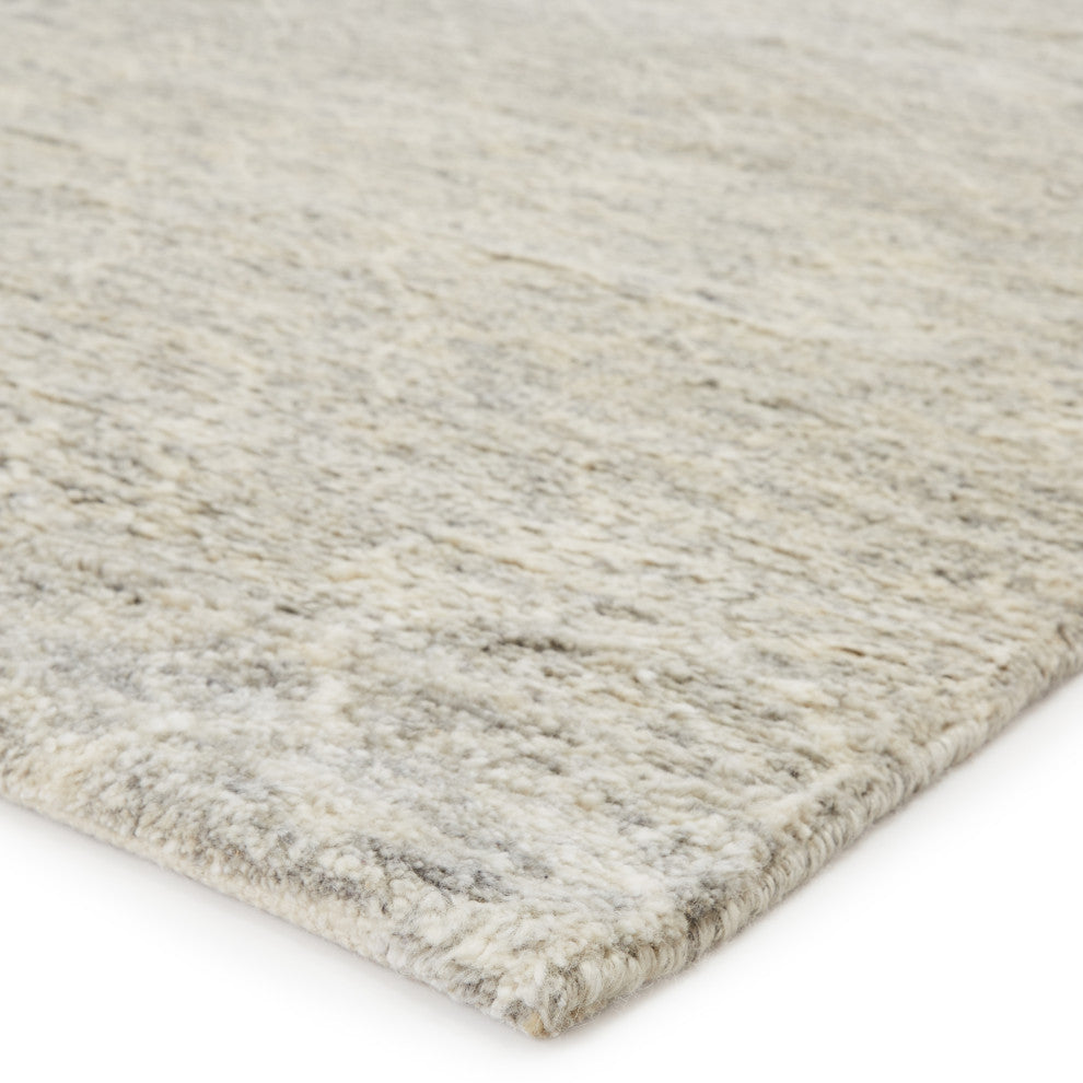 Jaipur Living Margo Knotted Geometric Gray/White Area Rug, 9'x13'