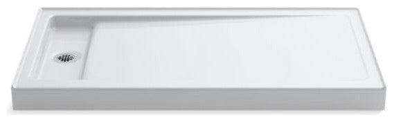 Kohler Bellwether 60" X 32" 1-Threshold Shower Base w/ Left Offset Drain, White