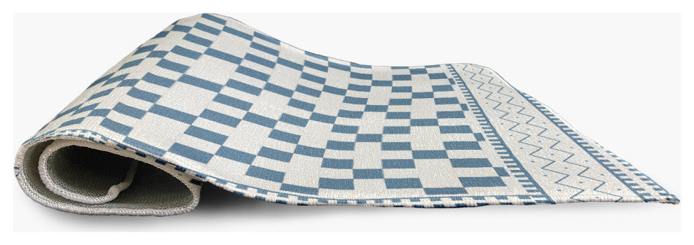 Cross and Squares Indoor/Outdoor Rug