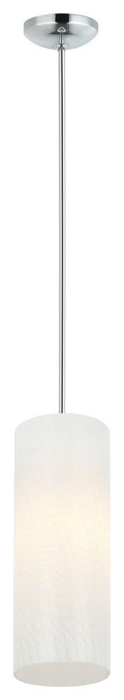 Swirled 1-Lt  Mini Pendant - Chrome