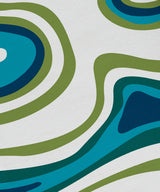 Agate, Geometric Print Napkin, Teal, Set of 4