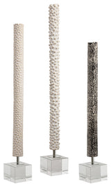 Makira Cylindrical Sculptures, Set of 3