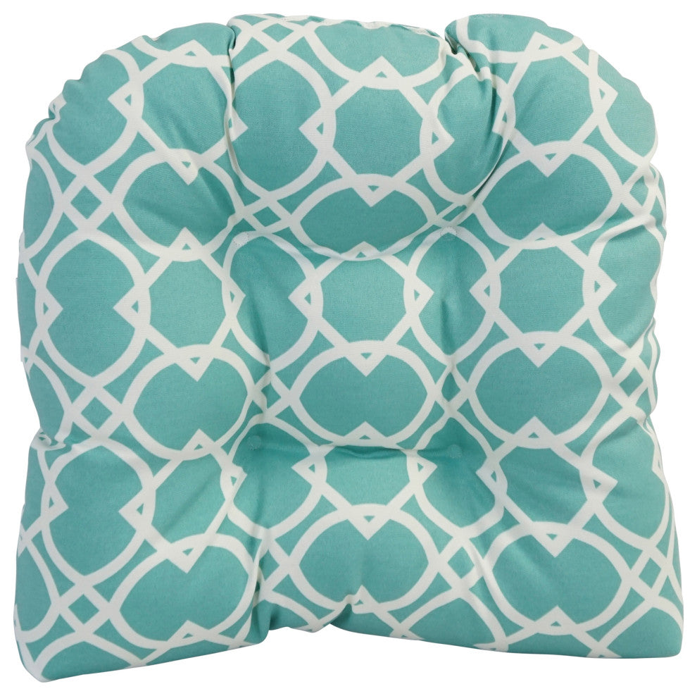 19" U-Shaped Dining Chair Cushions, Set of 2, Elipse Pool