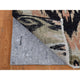 Eerie Black 100% Wool Ikat Uzbek Design Hand Knotted Oriental Rug 9'1" x 13'