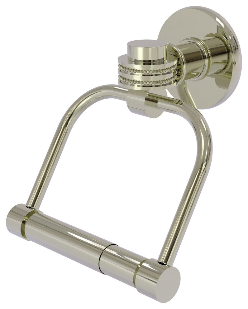 Continental 2 Post Toilet Tissue Holder With Dotted Accents, Polished Nickel