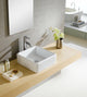 Fine Fixtures White Vitreous China Square Modern Vessel Sink