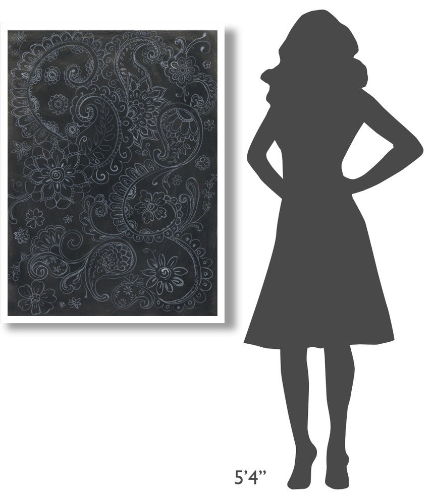 "Paisley Swirl" Digital Paper Print by Danhui Nai, 32"x42"
