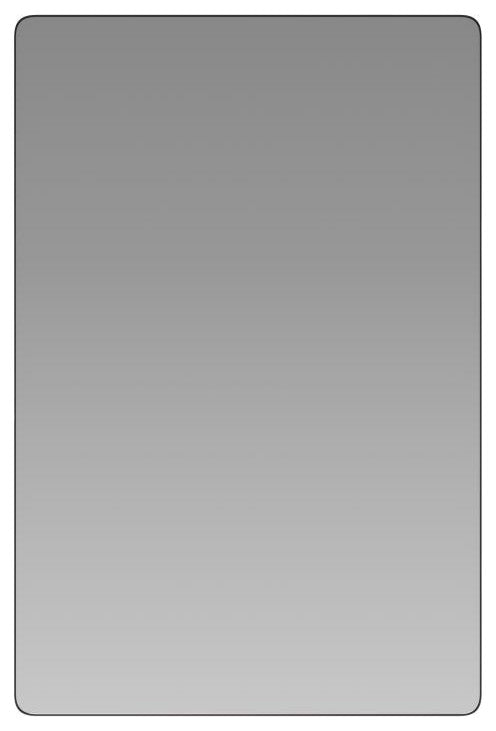 Susan Wall Mirror Hangs Horizontally or Vertically, Black, 24" X 36"