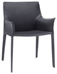 Colt Leather Dining Armchair with Leather Legs, Gray