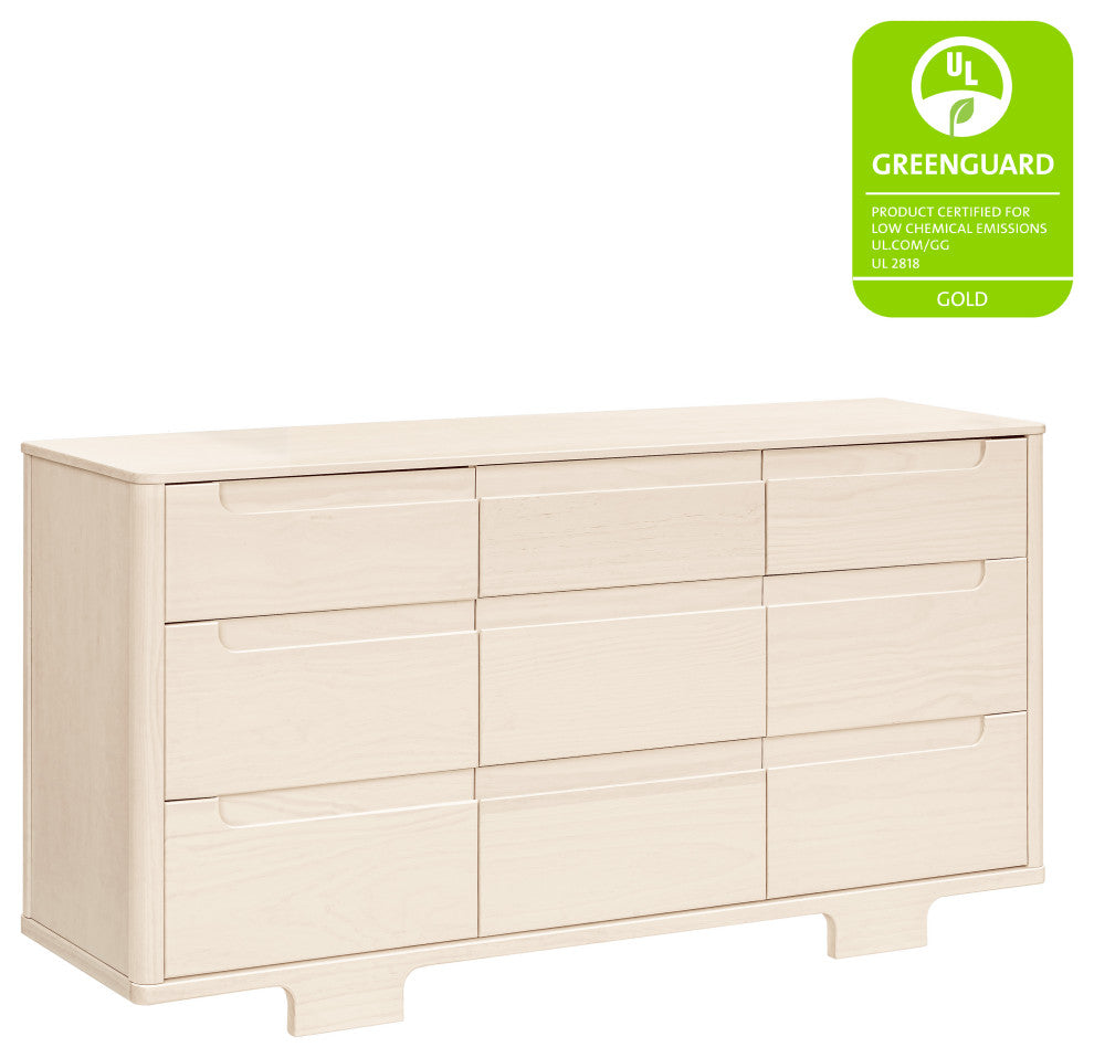 Yuzu 9-Drawer Assembled Dresser, Washed Natural