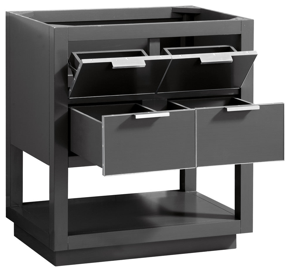 Avanity Allie 30" Vanity Only, Twilight Gray With Brushed Silver Hardware