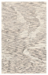 Mexico Abstract Ivory Charcoal Hand-Hooked Area Rug 8' x 10'