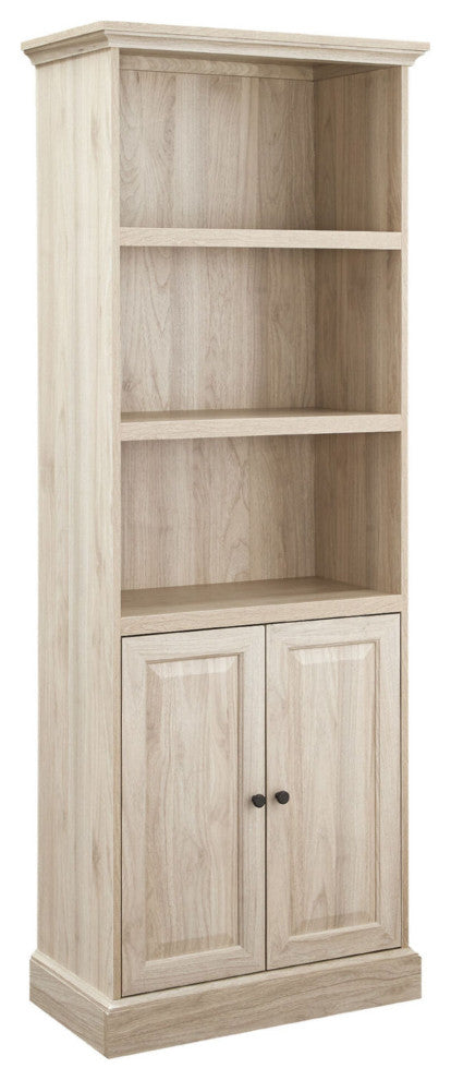 Classic Beveled Door Hutch Bookshelf "“ Birch