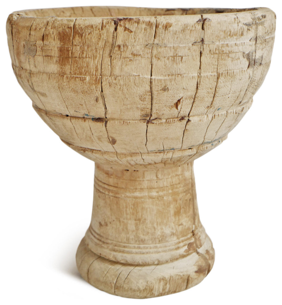Consigned Old Wood India Mortar Cup 12
