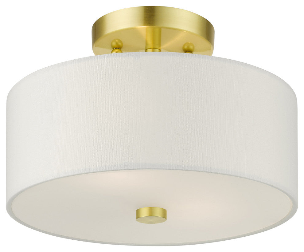 Satin Brass Timeless, Transitional, Versatile, Semi Flush