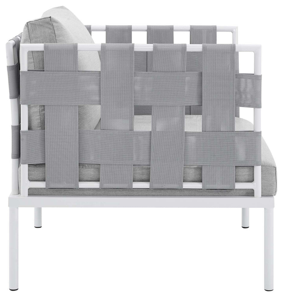 Harmony 8-Piece Sunbrella Outdoor Patio Aluminum Seating Set