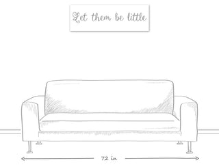 Let Them Be Little 12"x36" Canvas Wall Art, Gray