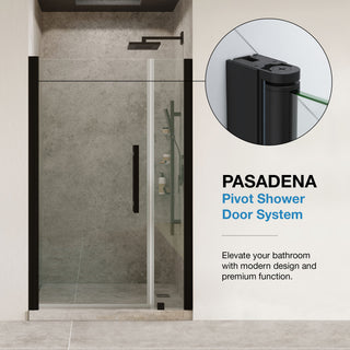 Pasadena 36"Wx36"Dx74 3/4"H Corner Pivot Shower Kit Black Base