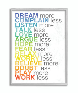 Stupell Industries Dream More Typography, 11 x 14