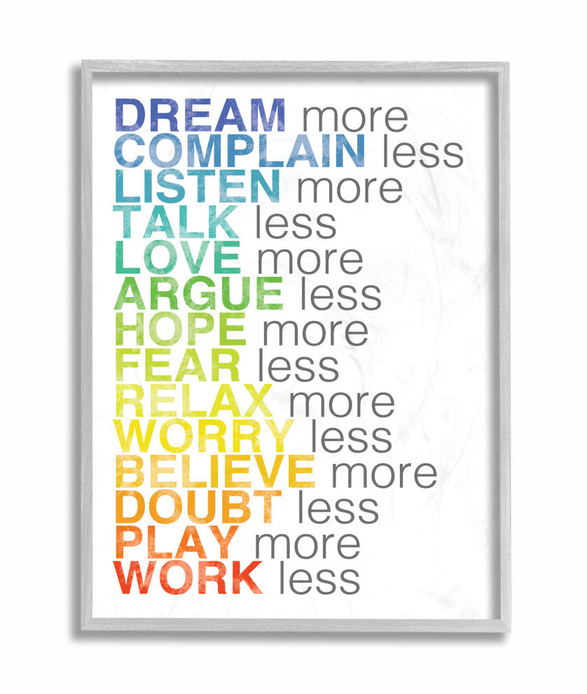 Stupell Industries Dream More Typography, 11 x 14