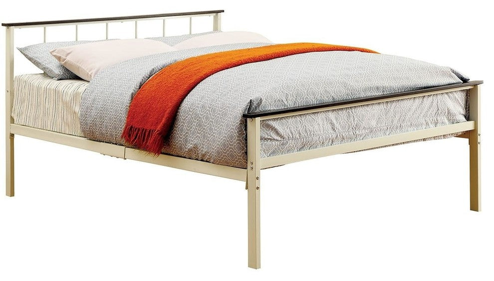 Standard Metal Lower Full Bed, Brown and White