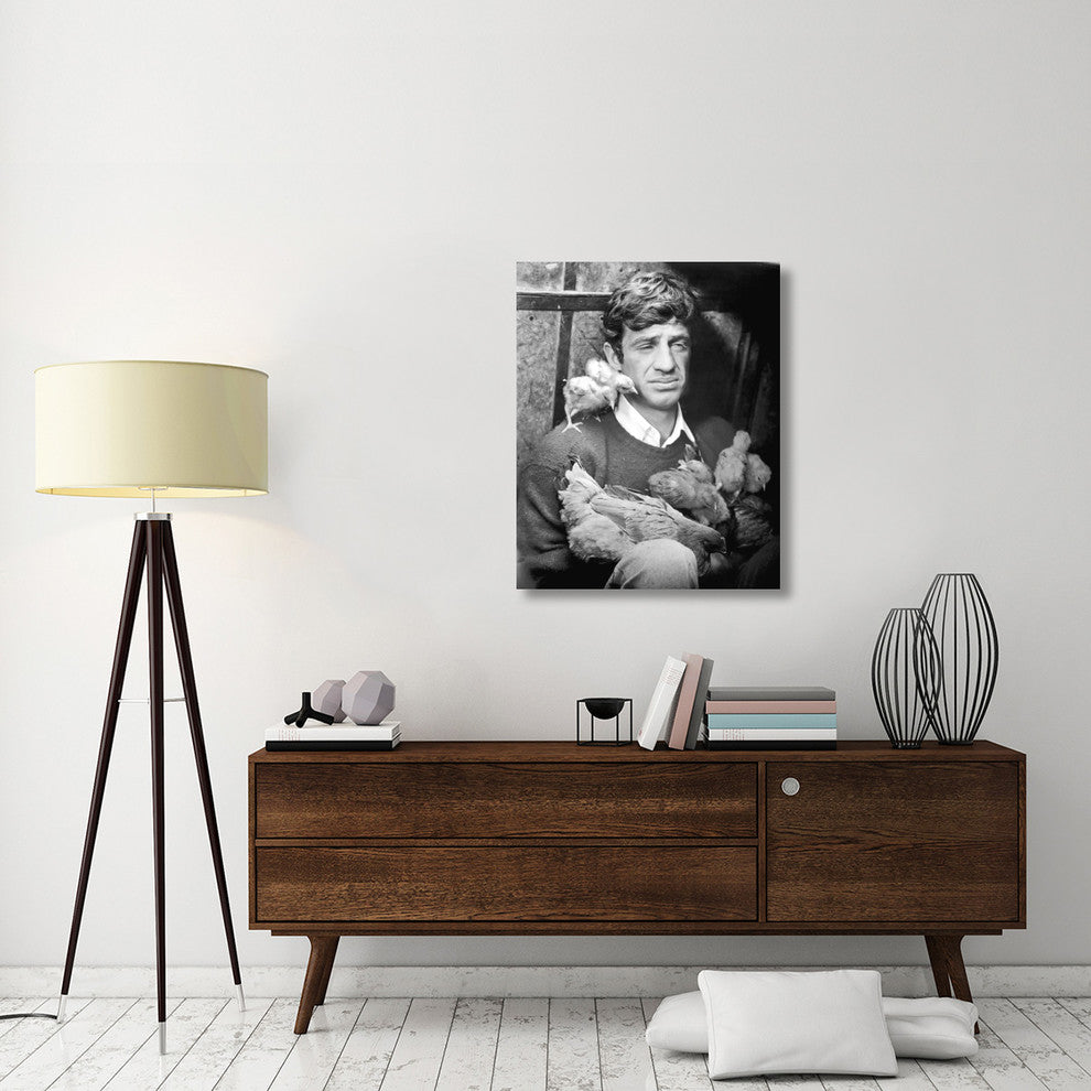 "Jean Paul Belmondo" Stretched Canvas Giclee by Hollywood Photo Archive, 29x36"