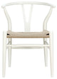 Modern Contemporary Kitchen Wood Dining Armchair White