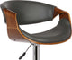 Butterfly Swivel Bar Stool, Walnut and Gray