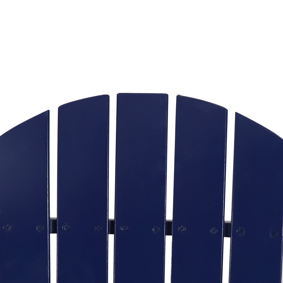 Javion Outdoor Acacia Wood Folding Adirondack Chairs, Set of 2, Navy Blue