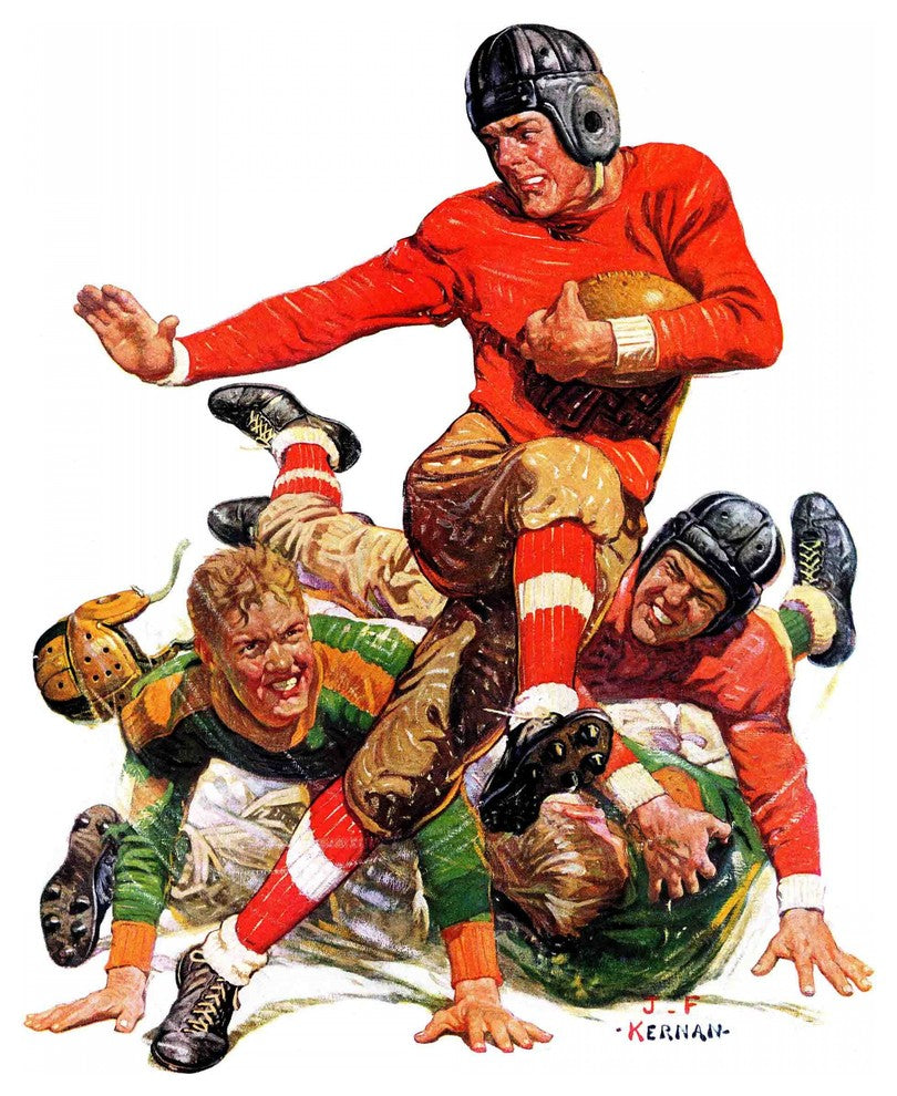 "College Football" Painting Print on Canvas by J.F. Kernan