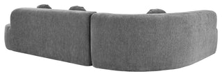 GDF Studio 122" Extra Large Curved Fabric Sectional Sofa, Gray