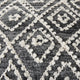 Farida 16Lx16Wx16H Dark Gray Wool and Polyester Patterned Pouf