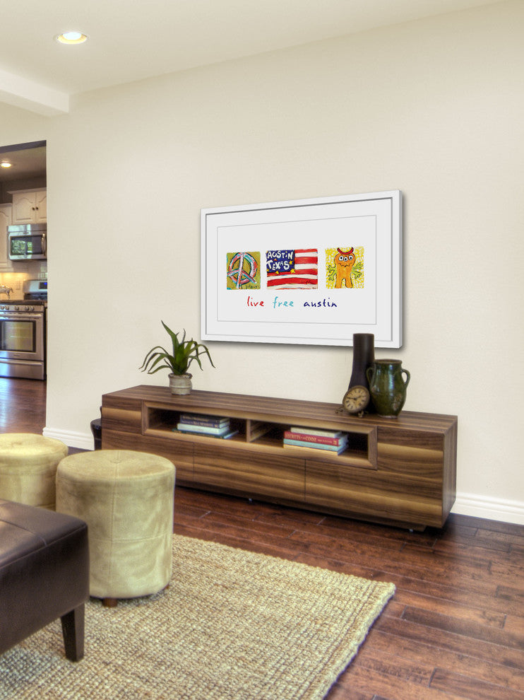 "Live Free Austin" Painting Print in Frame by Tori Campisi