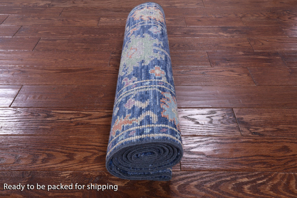 Runner Turkish Oushak Handmade Wool Rug 2' 8" X 7' 11" - Q13458