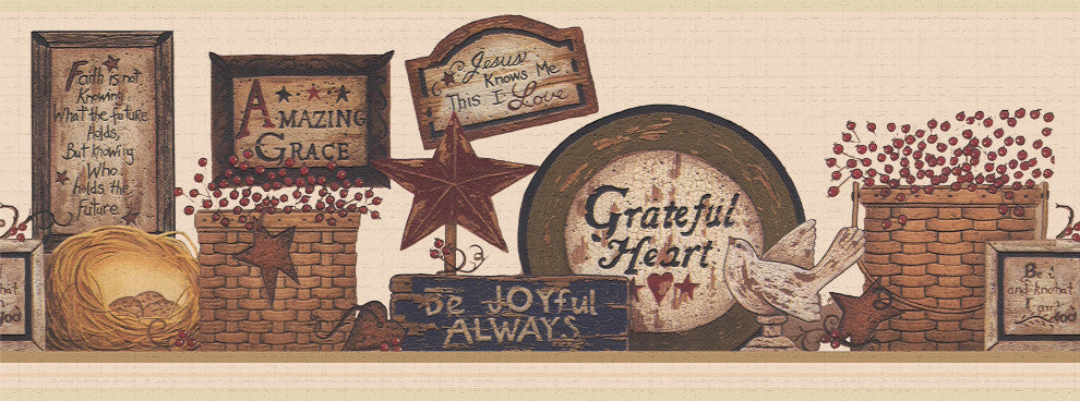Signs Peel and Stick Wallpaper Border 15'x7"