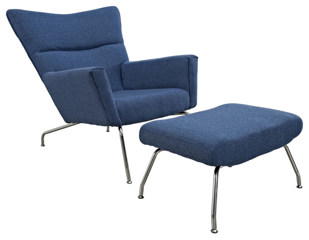 Class Lounge Chair in Blue Tweed