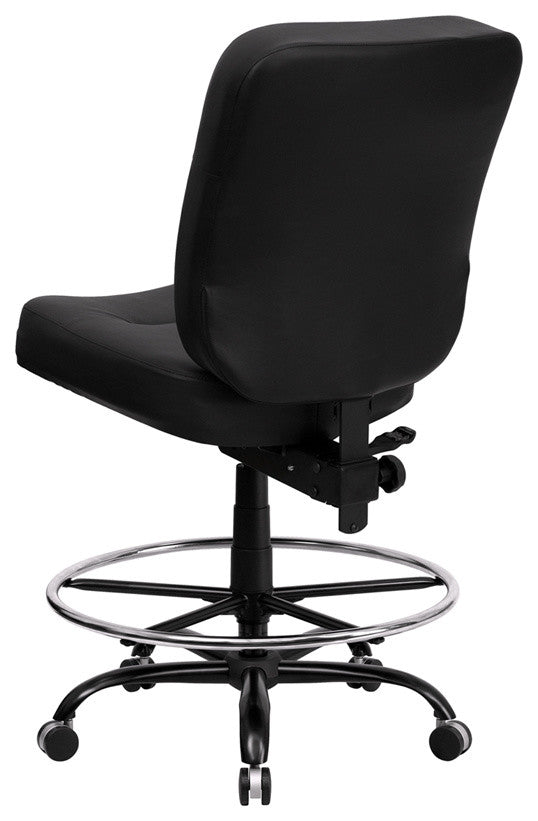 Big and Tall Office Chair WL-735SYG-BK-LEA-D-GG