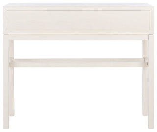 Safavieh Ajana 2 Drawer Console Table, Distressed White/Honey