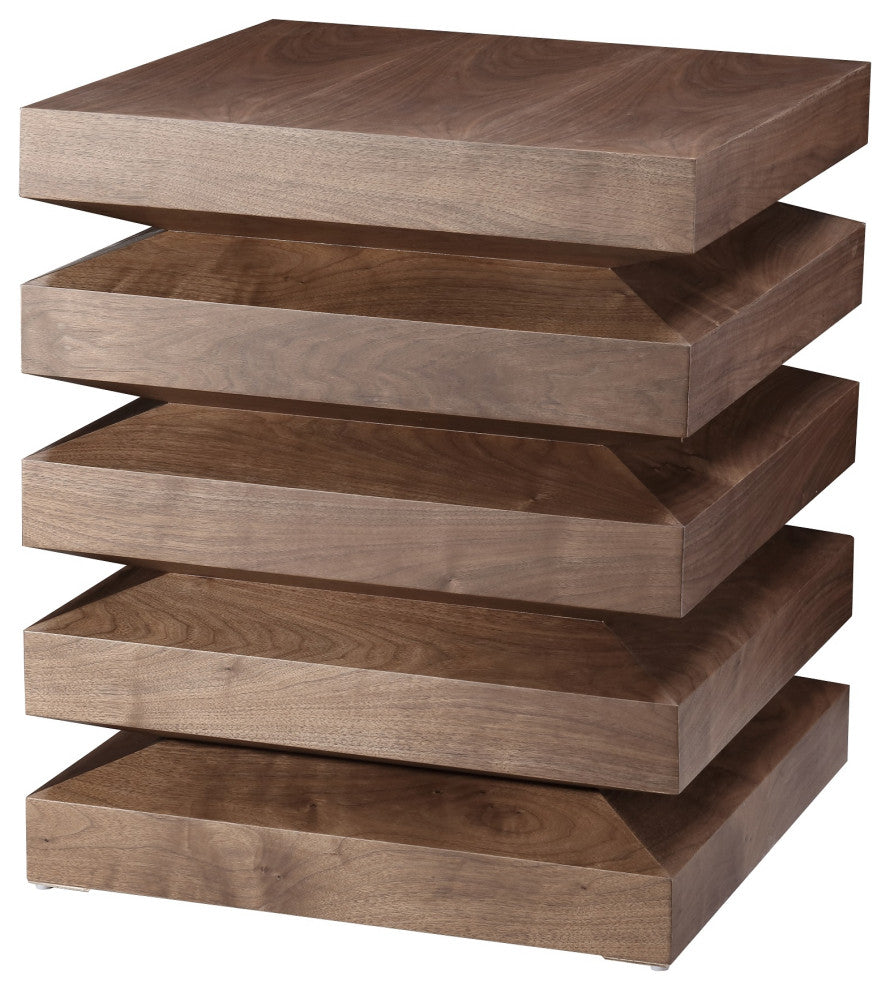 Utica End Table- Light Walnut