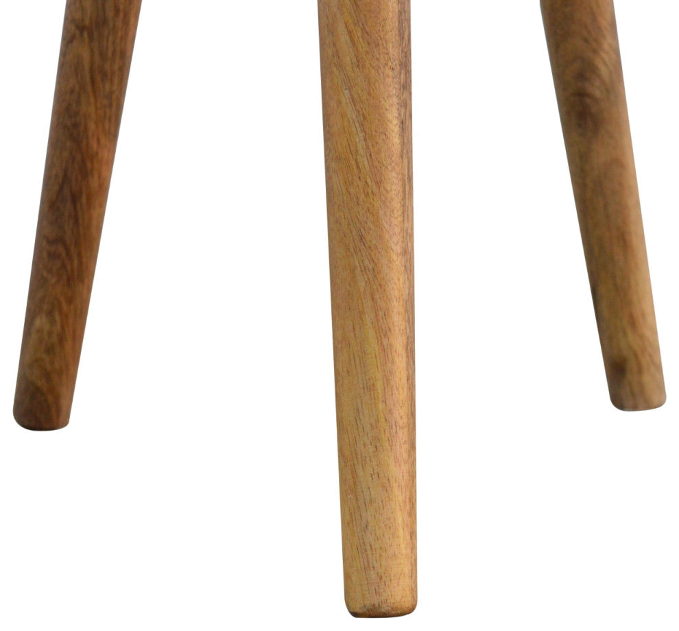 Bone Inlay Tripod Stool