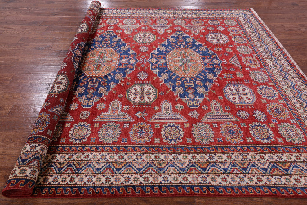Hand Knotted Super Kazak Rug 8' 1" X 11' 6" Q5031