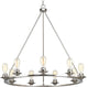 9-Light Chandelier, Brushed Nickel