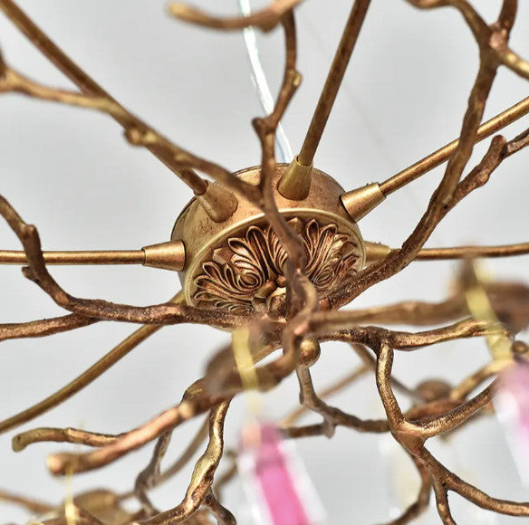 Akari Tree Branch Raindrop Chandelier Lighting