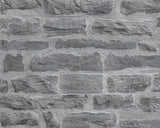 Faux Textured Wallpaper Stone Wall, 319442, Blue Gray, One Roll