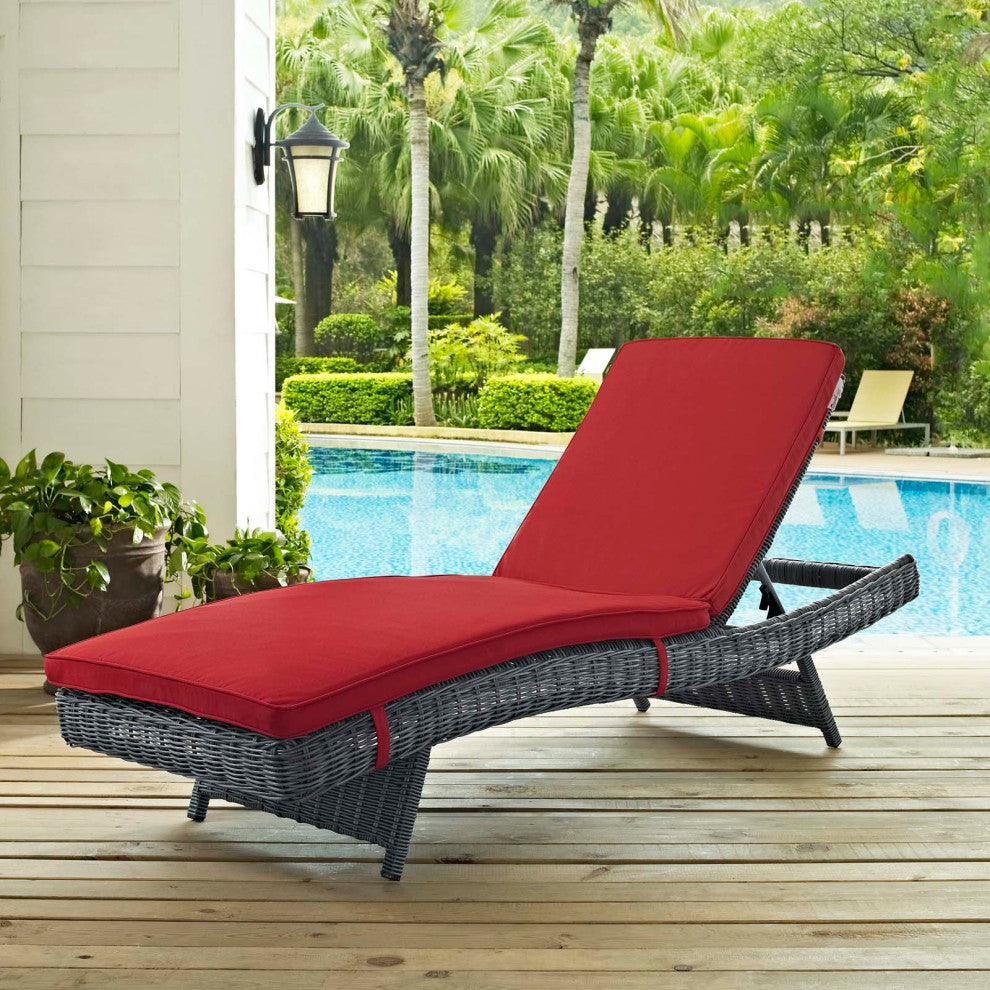 Summon Outdoor Patio Sunbrella Modern Chaise