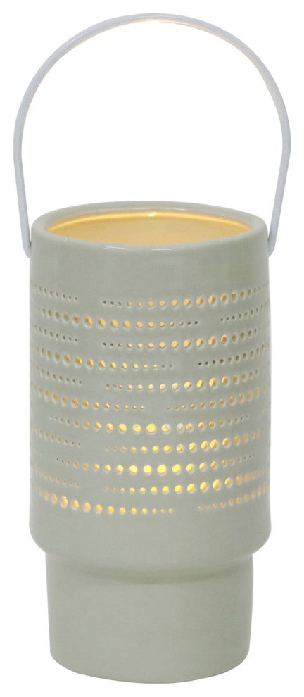 8In Led Scale Ceramic Lantern