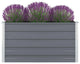 Vidaxl Raised Garden Bed 39.4"x39.4"x17.7" Galvanized Steel Gray