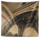 Iconic Paris Paris Eiffel TowerSide View from Ground Wall Tapestry, 92"x78"