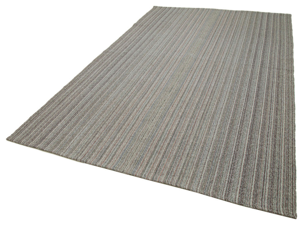Rug N Carpet - Handmade Turkish 6' 7'' x 10' 8'' Modern Design Wool Kilim Rug